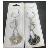 2 new purse rhinstone keychain