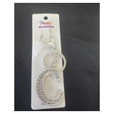 New rhinestone letter C keychain