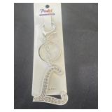 New letter L sparkle key chain