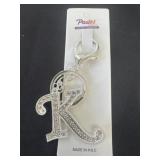 New letter K sparkle key chain