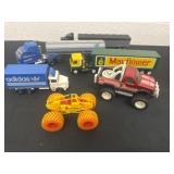 Group of semi trucks