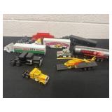 Group of semi trucks and trailers