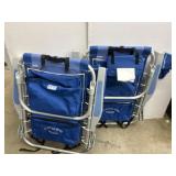 2 Rio Gear Beach Chairs with Cooler Pouches
