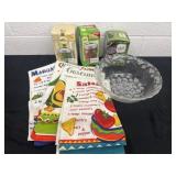 Hand towels strawberry bowl with Kerr and ball