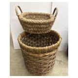 2 Misc Wicker Baskets