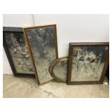 Group of Vintage Decor Mirrors, See Pics