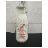 Vintage triangle dairy quart milk bottle boise