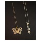 2 necklaces marked 925