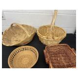 4 wicker baskets
