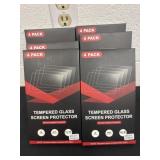 6 packs of tempered glass screen protectors
