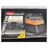 Ford and Camaro manuals.