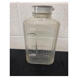 10.5ï¿½vintage clear ribbed glass refrigerator