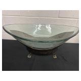Large glass center piece bowl 24ï¿½x9ï¿½