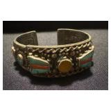 Beautiful Vintage Tibetan Nepalese Cuff Bangle
