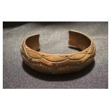 vintage Navajo Native American solid copper cuff
