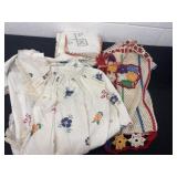 Crochet aprons and Doillieï¿½s and fabric apron