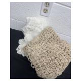 2 crochet table clothes