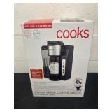 Cooks single serve coffee maker
