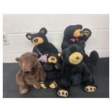 Box of black bear and brown bear stuffed