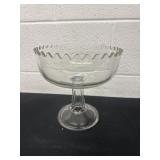 9ï¿½x9ï¿½ glass pedestal dish