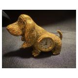 3ï¿½ TIMEX BASSET HOUND DOG COLLECTIBLE MINI CLOCK