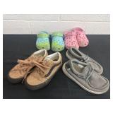 Kids size 9 Crocs, hey dudes 11 and 11.5 sparkly