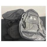 Under armor and black back pack