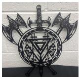 13ï¿½x12ï¿½ Metal Viking Shield Wall Decor  Art