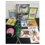 Group of dog books and more