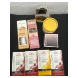 Group of make up with hair color