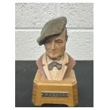 5.5ï¿½ vintage Anri hand-carved wooden bust music