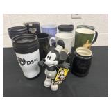 Group of to go cups and coffee cups