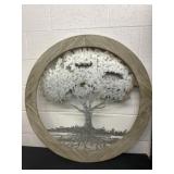 Metal Decor Tree Cutout Sign 34in