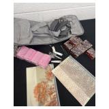 Bad and soaps with hair curlers and nails