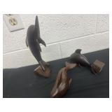 3 ironwood dolphin statues 10ï¿½ 6ï¿½ and 7ï¿½