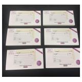 6 packs of carbon less receipts