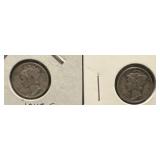 1943s and 1941s Mercury dimes