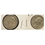 1948D and 1955 Washington Quarters