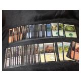 Group of basic land magic cards