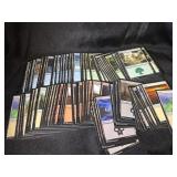 Group of basic land magic cards