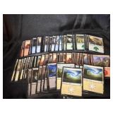 Group of basic land magic cards