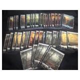 Group of basic land magic cards