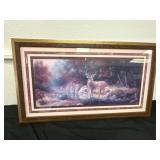 18x30.5 in Buck in Woodland In Framed