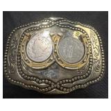 Coin Holder Western belt buckle w 2 Susan B