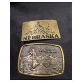 Nebraska and Weyerhaeuser belt buckle