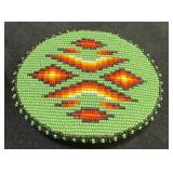 handmade Native American seed bead belt buckle
