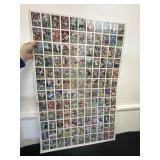 Sheet of Uncut Vintage Topps NFL Cards 43x28