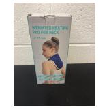 Weighted heating pad for neck