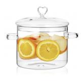 1.5 lClear Glass Cooking Pot