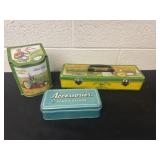 3 tins John Deere and sewing